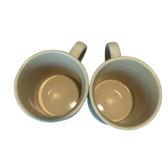 Le Creuset Set of 2 Cream Colored Coffee Tea Mugs Drinkware Gift - Picture 7 of 7